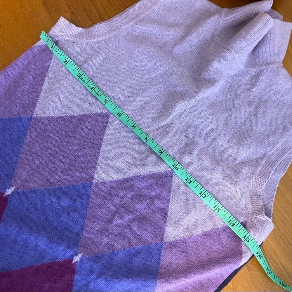 Marella 100% Baby Wool Purple Chevron Dress - Picture 7 of 10